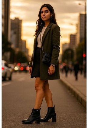 Botas Cuero Mujer Negro Ocai Vita