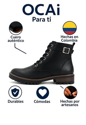 Bota Mujer Cuero Negro OCAi Bliss
