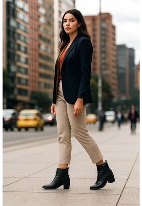 Botas Cuero Mujer Negro Ocai Vita