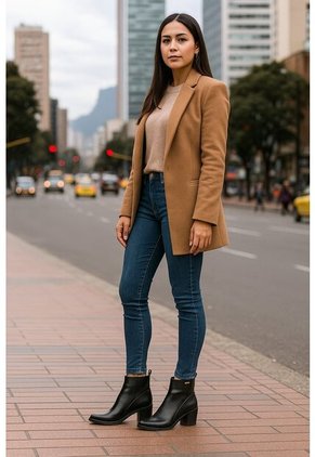 Botas Cuero Mujer Negro Ocai Vita