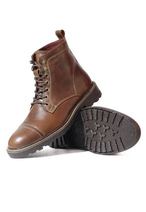 Bota Cuero Clásica Hombre Marrón Ocai Kenai