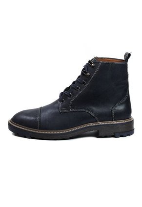 Bota Cuero Hombre Azul Oscuro Ocai Reinier