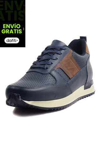 Tenis Cuero Azul Ocai Ivan 001 Ocai