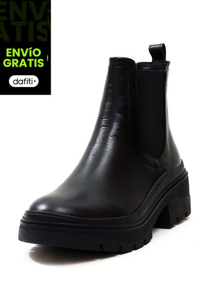 Bota Cuero Mujer Negro Luciana