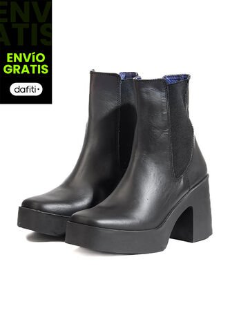 Bota En Cuero Mujer Negro Ocai Chelsea Ocai