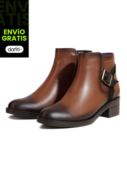 Botines Cuero Mujer Café Ocai Dakota