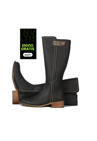 Botas Cuero Mujer Negro OCAi EKV05 Ocai