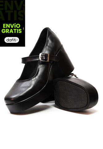 Zapatos Tacón Cuero Mafalda Negro Ocai Ginebra 001 Ocai