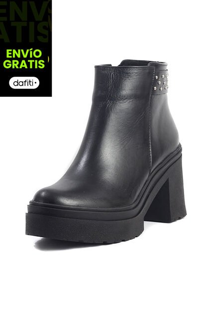 Botines Cuero Mujer Negro Ocai Diro 001