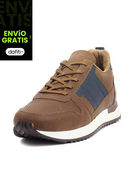 Tenis Cuero Hombre Café Ocai Ivan 001