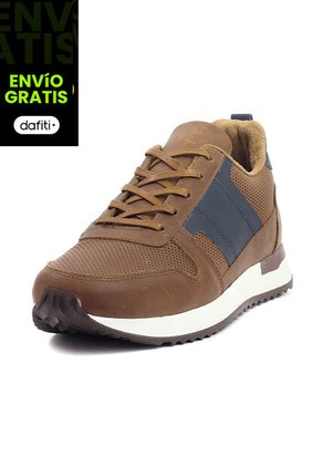 Tenis Cuero Hombre Café Ocai Ivan 001