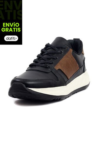 Tenis Cuero Hombre Negro Por Miel Ocai Ivan 003 Ocai