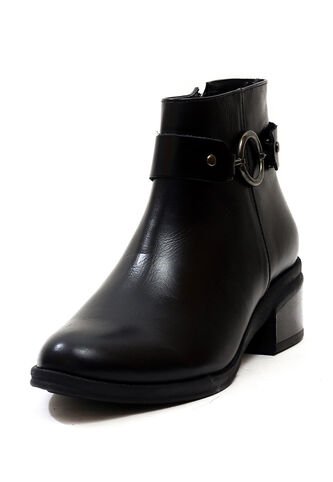 Botín Cuero Mujer Negro Ocai Lorenza 001 Ocai