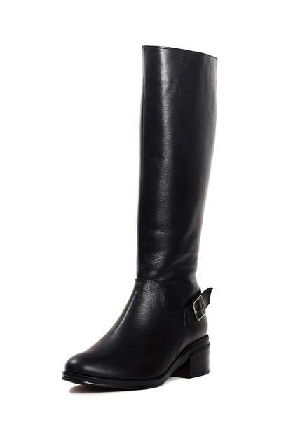 Bota Cuero Mujer Negro Ocai Miranda 001