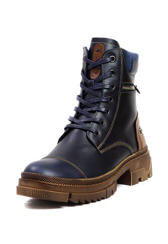 Botas Cuero Mujer Azul Ocai Berlín 001 Ocai