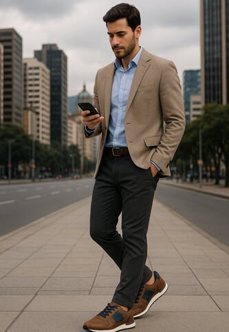 Tenis Cuero Hombre Café Ocai Ivan 001 Ocai