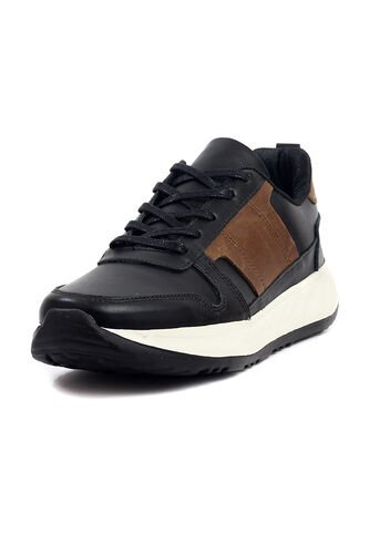 Tenis Cuero Hombre Negro Por Miel Ocai Ivan 003 Ocai