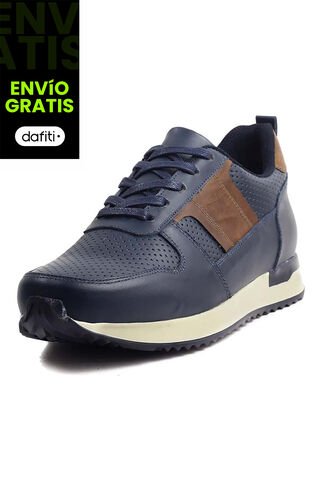 Tenis Cuero Azul Ocai Ivan 001 Ocai