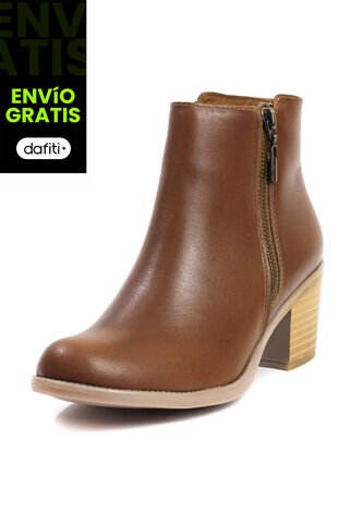 Botín Cuero Mujer Miel Ocai Tina 002 Ocai