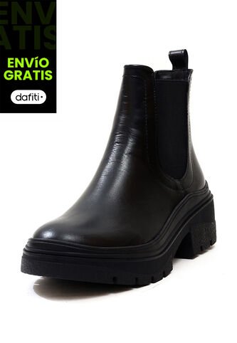 Bota Cuero Mujer Negro Luciana Ocai