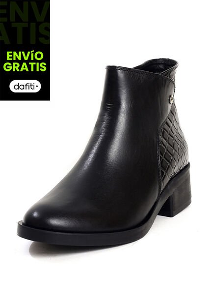 Botín Cuero Mujer Negro Ocai Emilia 001