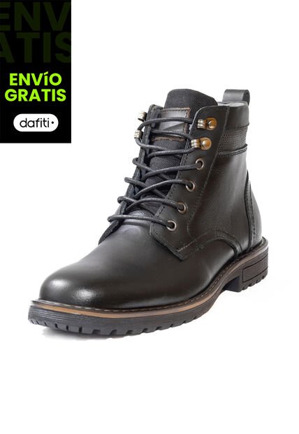 Botas Casuales Cuero Genuino Hombre Negro Grafito Ocai B107