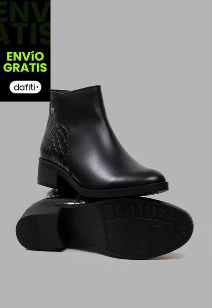 Bota Cuero Mujer Negro Ocai Luxe
