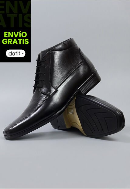 Bota Cuero Hombre Negro Ocai Lusso