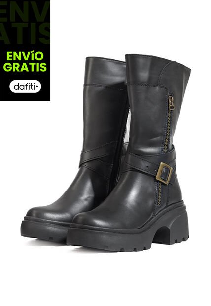 Bota En Cuero Mujer Café Ocai Jessie