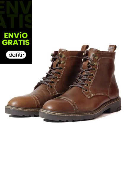 Bota Cuero Clásica Hombre Marrón Ocai Kenai