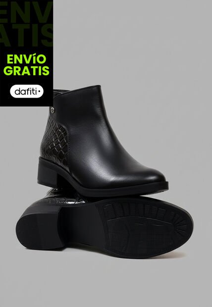 Bota Cuero Mujer Negro Ocai Luxe