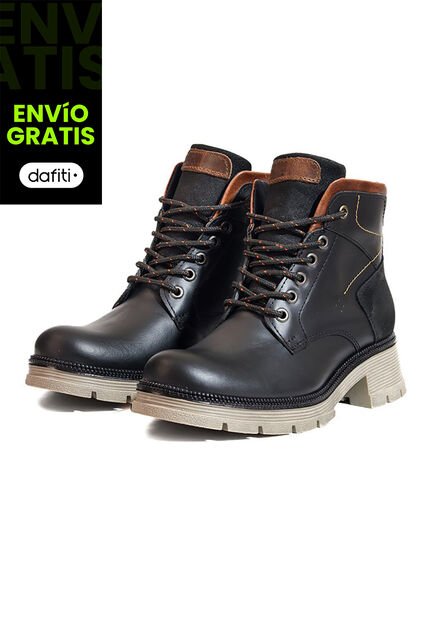 Botines Cuero Mujer Negro X Café Urbano Ocai Gemma