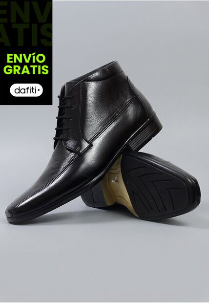 Bota Cuero Hombre Negro Ocai Lusso