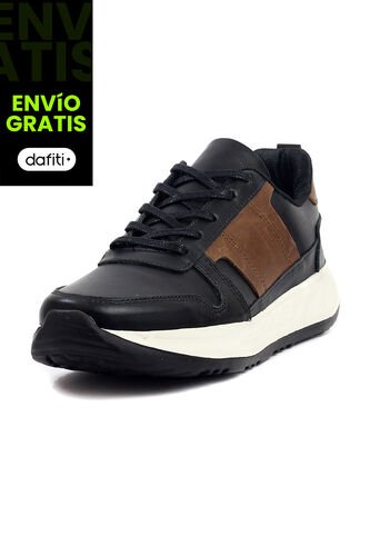 Tenis Cuero Hombre Negro Por Miel Ocai Ivan 003 Ocai