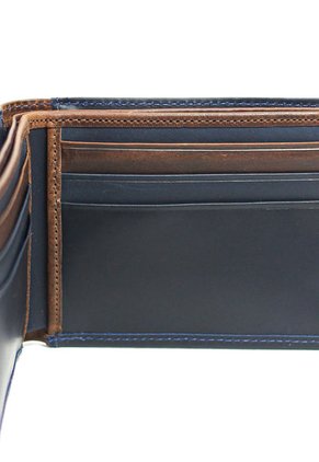 Billetera Cuero Para Hombre Azul MCND01