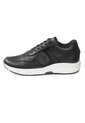 Tenis Cuero Premium Chunky Hombre Negro Grafito Ocai T207 de Ocai