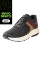 Tenis Cuero Premium Runner Hombre Negro Multicolor Ocai T204 de Ocai