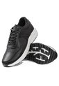 Tenis Cuero Premium Chunky Hombre Negro Grafito Ocai T207 de Ocai