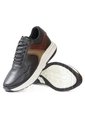 Tenis Cuero Premium Runner Hombre Negro Multicolor Ocai T204 de Ocai