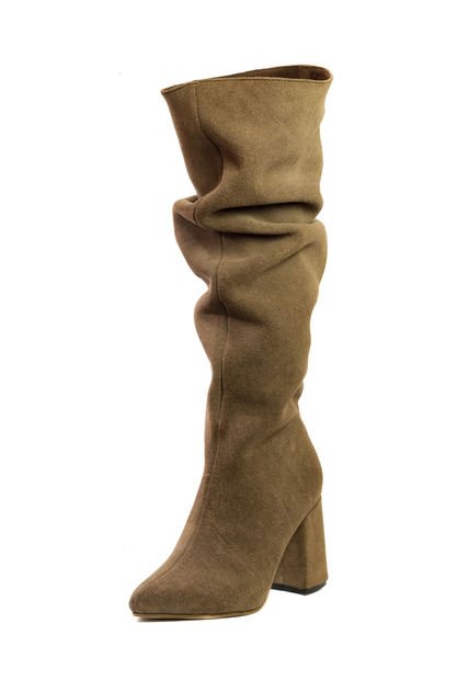 Bota Casual Cuero Carnaza Taupe Ocai Cosaca