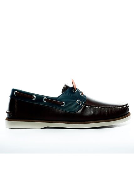Zapato Apache Cuero Coñac X Azul Ocai