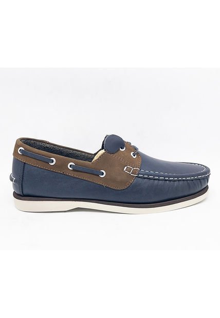 Zapato Apache Cuero Azul X Bisont Ocai