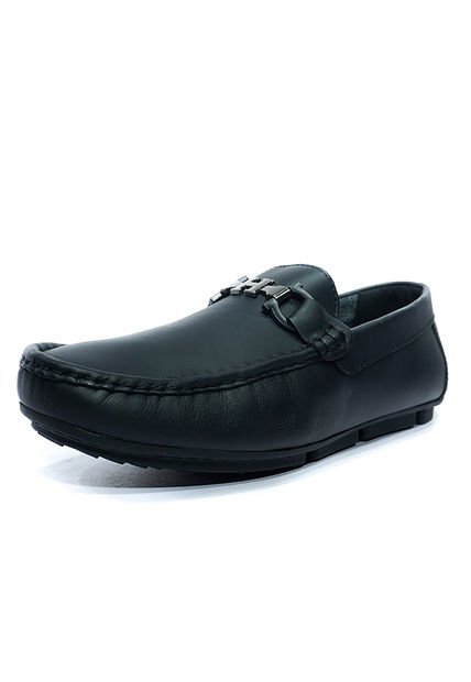 Zapato Mocasín Driver Cuero Negro Ocai Mocasín H