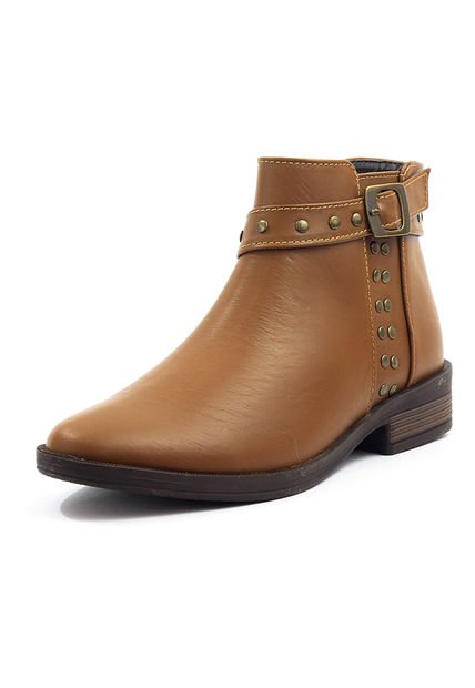 Bota Casual Cuero Miel Ocai Leia