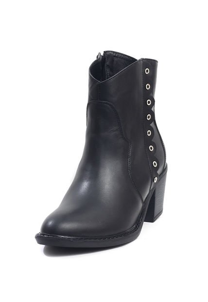 Bota Casual Cuero Negro Ocai Abba