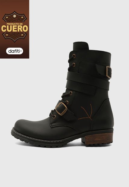 Bota Casual Negro-Ocre Ocai