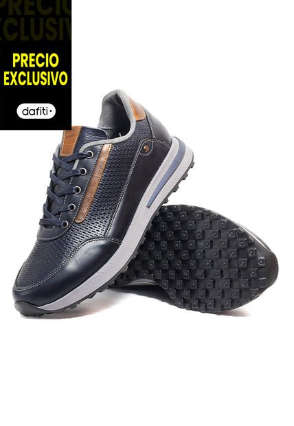 Zapatos Cuero Hombre Azul OCAi Robert