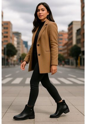 Botín Cuero Mujer Negro Ocai Emilia 001