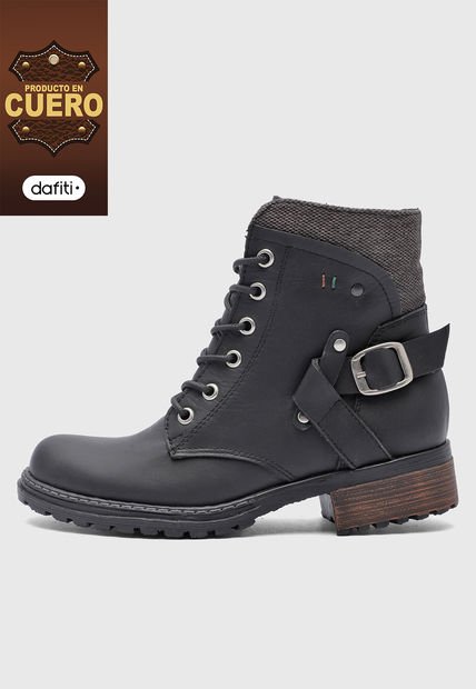 Bota Casual Negro-Ocre Ocai