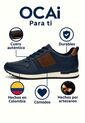 Tenis Cuero Para Hombre Azul Con Diseño Sofisticado Harrow de Ocai